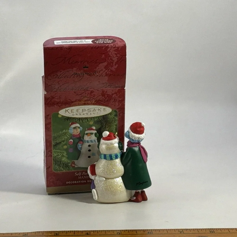 Vintage 2000 Hallmark Keepsake Ornament Self-Portrait Maxine Snowman w/Box